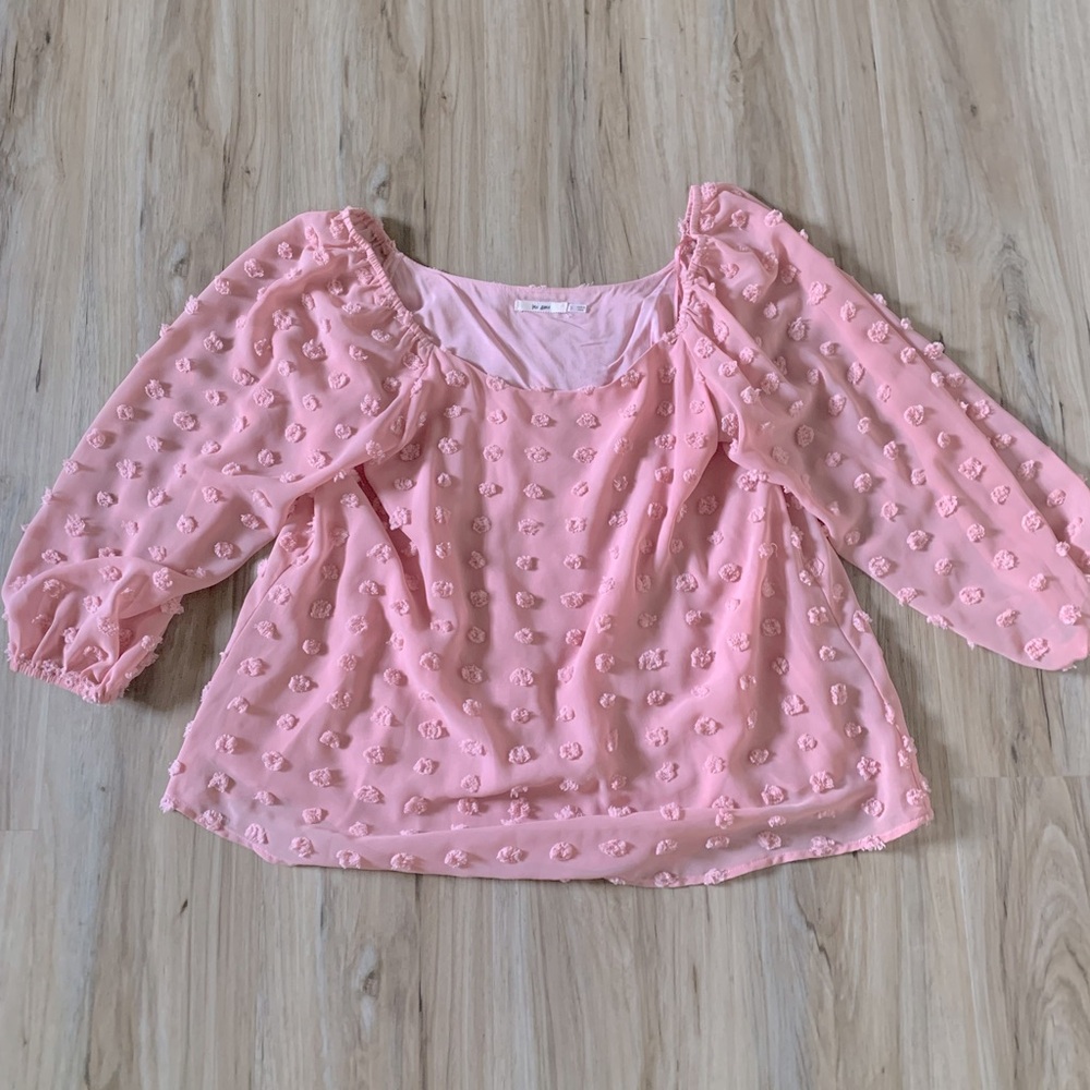 Blush Pink Boutique Blouse
